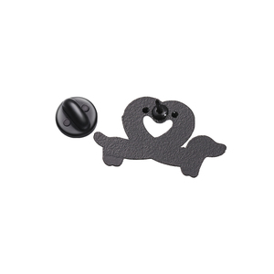 Dackel-Hunde-Herz-Abzeichen Haustier-Emaille-Pin Jagdhund-Liebhaber-Brosche Schmuck - Product Image 5