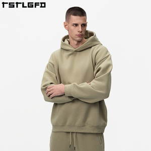 Felpe da Uomo Oversize di Alta Qualità con Cappuccio e Logo Personalizzato, in <span class=keywords><strong>Cotone</strong></span> Spesso da 350 GSM, Modello Boxy in Pile - Product Image 2