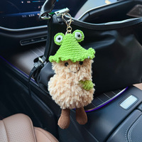 Porte-clés Pomme de Terre en Peluche au Crochet Mignon, Poupée Pomme de Terre Souriante Kawaii, Pendentif de Sac Doux et Moelleux, Cadeau Fait Main