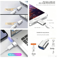 Zowie AAB-901 Cross Border Type-C Female USB-A Micro-USB Male Charging Data Conversion Head Aluminium Alloy Ponsel Laptop