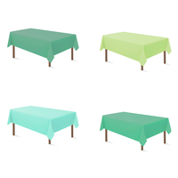 Nappes décoratives colorées robustes et étanches, nappe en plastique jetable rectangulaire pour pique-nique de fête