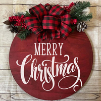 9 pochoirs ronds de Noël de 12 pouces pour la peinture, modèles réutilisables en PET pour enseignes en bois, porte-clés, décorations de vacances DIY