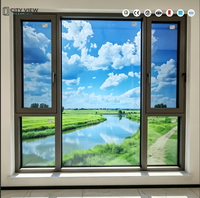 Zertifiziertes thermisch getrenntes amerikanisches Fenster mit großem Glaspaneel, Aluminium-Klappfenster für Häuser, Schwingfenster