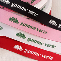 Ruban gros-grain personnalisé imprimé, ruban gros-grain en polyester en rouleau avec logo personnalisé pour boîte cadeau, bouquet, gâteau, emballage de mariage