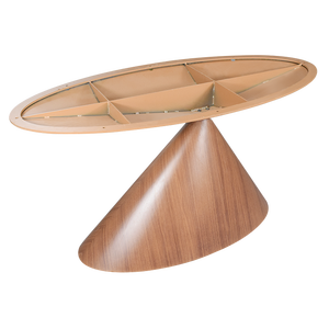 قاعدة طاولة كبيرة بيضاوية اللون من خشب الجوز الحديدي بتصميم بسيط من FANTIAN للمنزل على شكل قاعدة/فندق - Product Image 4