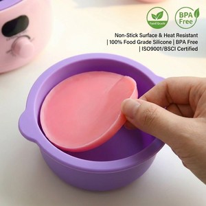 Wholesale Food Grade Silicone Waterproof Non-Stick Wax Melting Bowl Set for Hair Removal Wax Beans Heating Beauty Salon Use OEM - Product Image 3