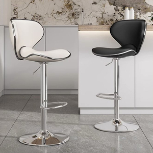 Sillas de <span class=keywords><strong>Bar</strong></span> Giratorias Ajustables con Base de Aluminio Contemporánea y Tapicería de Cuero PU para Uso en Interiores y Exteriores, Hogar, Bares y Centros Comerciales, a Precio Reducido - Product Image 1