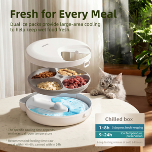 เครื่องให้อาหารแมวอัตโนมัติ Petwant F26-W พร้อมรีโมทเปิด-ปิด และระบบทำความเย็นแบบ 4 ช่อง - Product Image 5