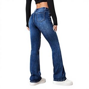 Pantalones Vaqueros de Invierno para Mujer, Corte Regular, Casuales, de Alta Calidad, 100% Algodón, Transpirables, de Secado Rápido, con Botones, Servicio OEM ODM - Product Image 1