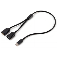 Personalizar Logo 2 en 1 Transferencia rápida de datos Tipo USB C OTG a cable USB2.0