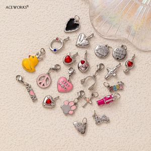 Recuerdos de Mamá |   Dijes de Acero Inoxidable Plateados al por Mayor, Colgantes de Amor, Familia y Fe para la Fabricación de Joyería - Product Image 3