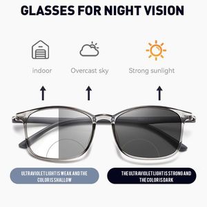 Gafas de Lectura Multifocales Retro Cuadradas 2025 con Bloqueo de Luz Azul, Fotocromáticas y Bifocales para Hombre y Mujer - Product Image 3