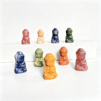 Ornement Bouddha en Cristal Feng Shui Naturel Vérifié pour la Guérison, avec Longstamina, Idéal pour les Cadeaux d'Halloween