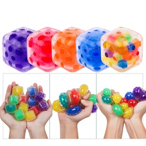 Hot Selling 3cm Squishy Mochi TPR <b>Beads</b> Ice Cube Colorful Relieve Stress Fidget Toy for Kids 50mm Capsule Gift Festival - Product Image 4
