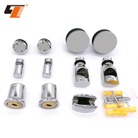 Kit de quincaillerie moderne en acier inoxydable 304 pour porte coulissante en verre, vis pour salle de bain, douche personnalisée, insonorisé, durable, facile à installer