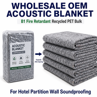 Couverture acoustique moderne en PET recyclé, emballée sous vide, ignifuge B1, pour cloisons d'hôtel et extérieur, vente en gros OEM
