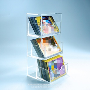 Hot Selling for Modern Clear Design Acrylic 3-Tier <b>Magic</b> the Gathering for Proxy Card Storage Stand - Product Image 1