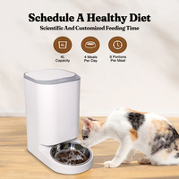 Distributeur de nourriture intelligent pour animaux de compagnie avec contrôle à distance par application mobile Wifi Full HD, capacité de 4 L, bols et distributeurs de nourriture pour animaux de compagnie, bol anti-déversement
