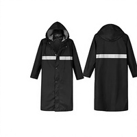 Blouson bomber long à capuche pour homme, en toile épaisse et résistante, imperméable, pour l'extérieur, protection intégrale contre la pluie