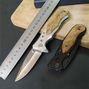 Coltello manico in legno strumento svizzero columbia muti edc lame pieghevoli da campeggio coltello da caccia tattico tascabile - Product Image 6