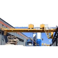 Grue à double poutre de 10 tonnes sur rail suspendu, avec treuil électrique et commande au sol + à distance, de style européen pour port