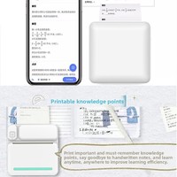 Mini-imprimante portable USB sans encre pour étudiants, impression de photos et d'étiquettes, batterie 1200 mAh, format de papier 57x25mm, en stock