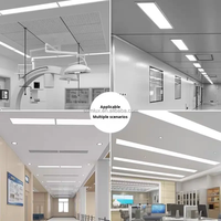 Plafonnier LED pour salle blanche 40W 120x30cm, IP40, encastré, anti-poussière, pour usine, hôpital, laboratoire