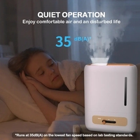 Grand réservoir d'eau 4L humidificateur à ultrasons à brouillard épais purificateur d'air humidificateur de bureau à eau supérieure avec télécommande