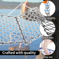 Nouveau Piège de Pêche Carré en Nylon Datao E-038 - Haute Stabilité, Grande Capacité, Facile à Transporter et à Déployer pour la Pêche en Mer/Huîtreière et sur Plage