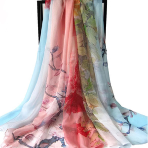 2025 New Chất Lượng Cao Hoa Mô Hình Voan Lụa Khăn Choàng Cho Phụ Nữ Hỗ Trợ OEM /ODM Tùy Chỉnh Và Bán Buôn Thấp Moq - Product Image 5