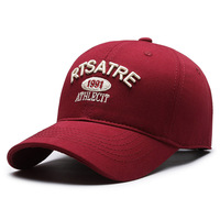 Gorra de Béisbol Bordada Vintage Personalizada, 6 Paneles, Color Granate, Estilo Retro 1991, Ajustable, Venta al Por Mayor, OEM, MOQ Bajo