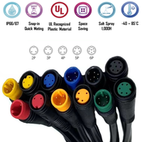 Câble de moteur de vélo électrique Connecteur M8 2-4 broches Mâle Femelle Prise d'extension Fil électrique IP67 IP68 Connecteur d'alimentation étanche