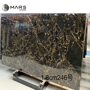 Atene Portoro Nero Nero di Marmo Con Oro/Oro Vena Pavimenti In Marmo Piastrelle di Rivestimento Della Parete Nero Lucido Piastrelle di Marmo - Product Image 3