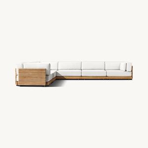 Tếch đồ nội thất biệt thự giải trí ghế sofa Patio đồ nội thất ngoài trời bán buôn cao cấp Patio ngoài trời Vườn sofa bộ - Product Image 4