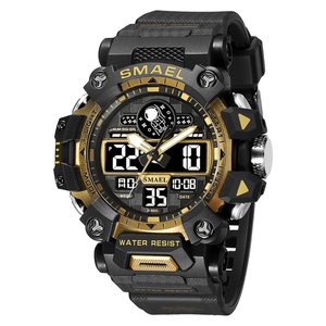 Reloj SMAEL 8078 a Prueba de Agua con Luces LED, Relojes de Hombre de Acero Inoxidable, Relojes Analógicos y Digitales de Cuarzo - Product Image 3