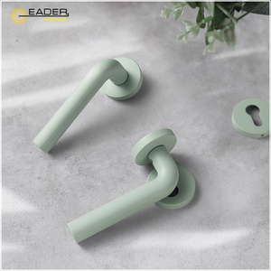 Poignée de porte en alliage de zinc jaune, design minimaliste Morandi, pour usage hôtelier, fabriquée en Chine, serrure de poignée de porte artistique - Product Image 2