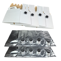 Sacs en carton de 96 oz et 128 oz - Sacs fourre-tout en carton - Ensemble complet de 3L de sachets de café pour boissons chaudes avec bouchon à vis aluminisé