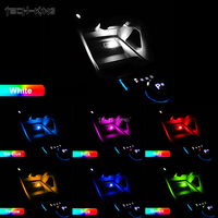 TECH-KING-Lámpara de ambiente interior para coche, kit de iluminación ambiental, decoración Led nocturna, Mini lámpara de ambiente de luz LED USB Universal