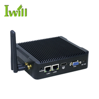 OEM Pc Mini Linux Nano J1900 Pc Mikro Tanpa Kipas dengan Ethernet Lan Ganda