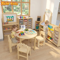 Muebles Preescolares, Juego de Silla y Escritorio de Madera para Aula, Guardería Montessori, Jardín de Infancia, Centro de Aprendizaje Escolar