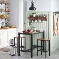 Tabouret de bar moderne en métal avec assise à grain rustique, pivotant, réglable en hauteur, sans dossier, pour bar à domicile et locaux commerciaux