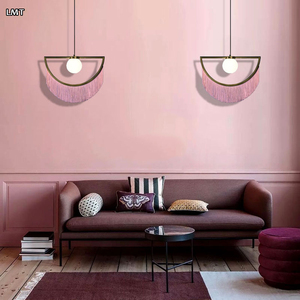 <span class=keywords><strong>Lampadario</strong></span> Moderno Decorativo con Nappine <span class=keywords><strong>Rosa</strong></span> e Dettagli Dorati per Soggiorno e Ville - Product Image 6