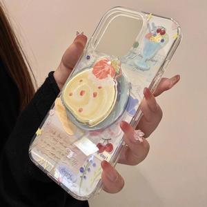 XP775 Style Imd Gâteau Roulé à la Fraise Gourmet Compatible avec Apple 17/16 Étui Magnétique Apple 15 Pro Max/14 avec Support - Product Image 5