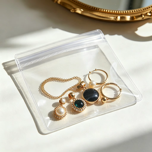 Bolsa de Plástico con Cierre Personalizada con Logotipo para Joyería Pequeña, Bolsa con Cierre Mate para Pendientes, Bolsa Reutilizable de PVC Mini con Cierre Hermético - Product Image 4