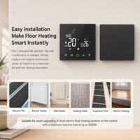 Termostato Inteligente WiFi Flexible para Calefacción por Suelo Radiante Eléctrico y Sistemas de Calefacción de Agua, Uso en Hoteles