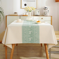 Mantel Grueso Tipo Lino, Rectangular, de Lujo, Impermeable y Resistente al Calor, para Mesa de Comedor y Café, Estilo 2026