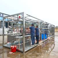 Machine d'abattage de volailles entièrement automatique, machine d'abattage compacte avec certification CE et SUS304