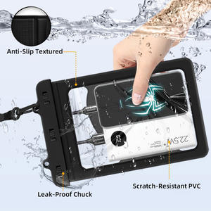 Funda de teléfono impermeable grande universal con cordón IPX8 <span class=keywords><strong>para</strong></span> tableta de natación, funda <span class=keywords><strong>para</strong></span> teléfono móvil, bolsa seca transparente de PVC, pantalla táctil <span class=keywords><strong>para</strong></span> Ipad Mini - Product Image 6