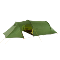 Tente de camping tunnel OEM/ODM - Imperméable Ripstop, Poteaux en aluminium, Auvent vue sur le lac, Double compartiment de couchage, 4 saisons
