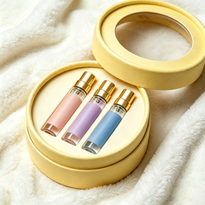 Recyclable Custom Logo empty Round Cylinder Cardboard mini Perfume Box Black Paper <b>Tube</b> Packaging Box - Product Image 4